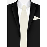 Men's Ivory Solid Color Necktie