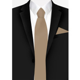 Men's Tan Solid Color Necktie