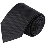 Men's Tone on Tone Herringbone Neck Tie - Black