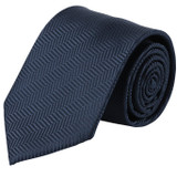 Men's Tone on Tone Herringbone Neck Tie - Navy Blue