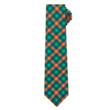 Checkered Tie - Green Orange