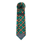 Checkered Tie - Green Orange Checkered Tie - Green Orange