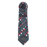 Santa Snowflakes Tie - Black