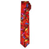 Jerry Garcia Men's Another Butterfly Christmas Lights Neck Tie - Red