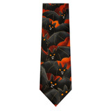 Jerry Garcia Men's Happy Halloween Flying Bats Neck Tie