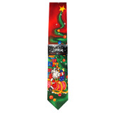 Jerry Garcia Men's Christmas Dracula Clause Neck Tie - Red