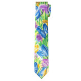 Jerry Garcia Men's Easter Day Purple and Golden Eggs Neck Tie - Blue and Green