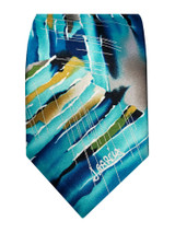 Jerry Garcia Collector's Edition Men's Interstices Artwork Neck Tie - Teal