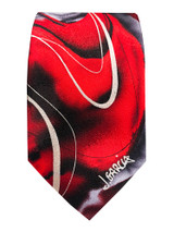 Jerry Garcia Collector's Edition Men's Rhino and Puppy Artwork Neck Tie - Red