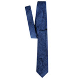 Watercolor Linen Slim Neck Tie - Denim