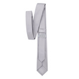 Silk Blend Solid Slim Tie - Pewter Gray