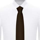 Silk Blend Solid Slim Tie - Espresso