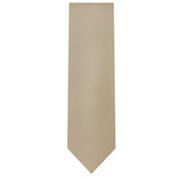 Silk Blend Solid Slim Tie - Biscotti