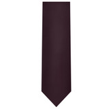 Silk Blend Solid Slim Tie - Bordeaux