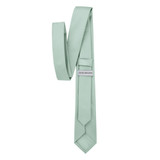 Silk Blend Solid Slim Tie - Sage Mist