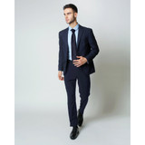 Silk Blend Solid Tie - Navy Blue