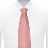 Silk Blend Solid Tie - Warm Pink