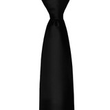 Silk Blend Solid Tie - Black