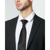 Silk Blend Solid Tie - Charcoal Gray