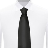 Silk Blend Solid Tie - Charcoal Gray