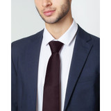 Silk Blend Solid Tie - Bordeaux