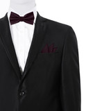 Silk Blend Solid Pocket Square - Bordeaux