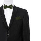 Silk Blend Solid Pocket Square - Martini Olive