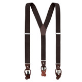 Elastic Solid Suspenders - Espresso