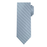 Silk Blend Chevron Tie - Dusty Blue