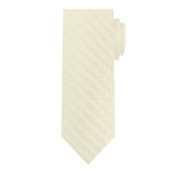 Silk Blend Chevron Tie - Mod White