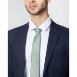 Silk Blend Chevron Tie - Sage Mist