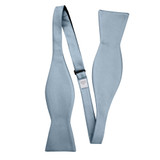 Silk Blend Solid Bow Tie - Dusty Blue