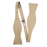 Silk Blend Solid Bow Tie - Biscotti