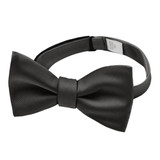 Silk Blend Solid Bow Tie - Charcoal Gray