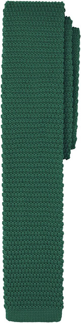 Solid Knitted Slim Tie - Kelly Green