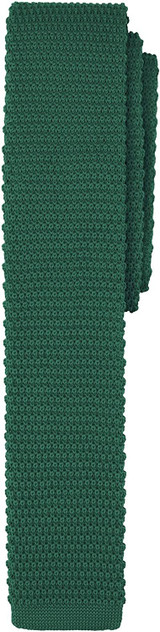 Men's Solid Color Knitted Extra Long Neck Tie - Kelly Green