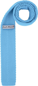 Men's Solid Color Knitted Extra Long Neck Tie - Turquoise