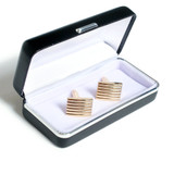 Gold Ribbed Cufflinks