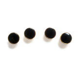 Black and Gold Round Studs