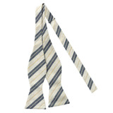 Yacht Stripe Bow Tie - Navy/Yellow