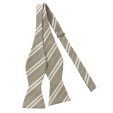 Yacht Stripe Bow Tie - Beige/Yellow