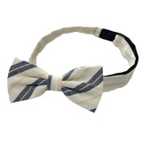 Yacht Stripe Pre-Tied Bow Tie - Navy/Yellow