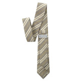 Yacht Stripe Slim Tie - Beige/Yellow