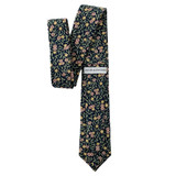 Meadow Floral Tie - Green/Navy