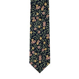 Meadow Floral Tie - Green/Navy