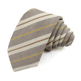 Yacht Stripe Tie - Beige/Yellow