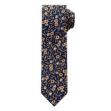 Meadow Floral Slim Tie - Rust/Navy