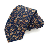 Meadow Floral Tie - Rust/Navy