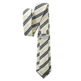 Yacht Stripe Tie - Navy/Yellow