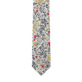 Tropic Bouquet Slim Tie - Gray Multi